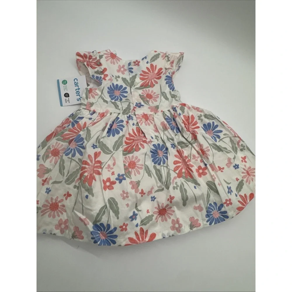 Carters Ivory With‎ Flowers 9 Month Baby Dress  Brand New